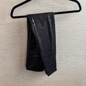 Terez Black Snake Print Leggings